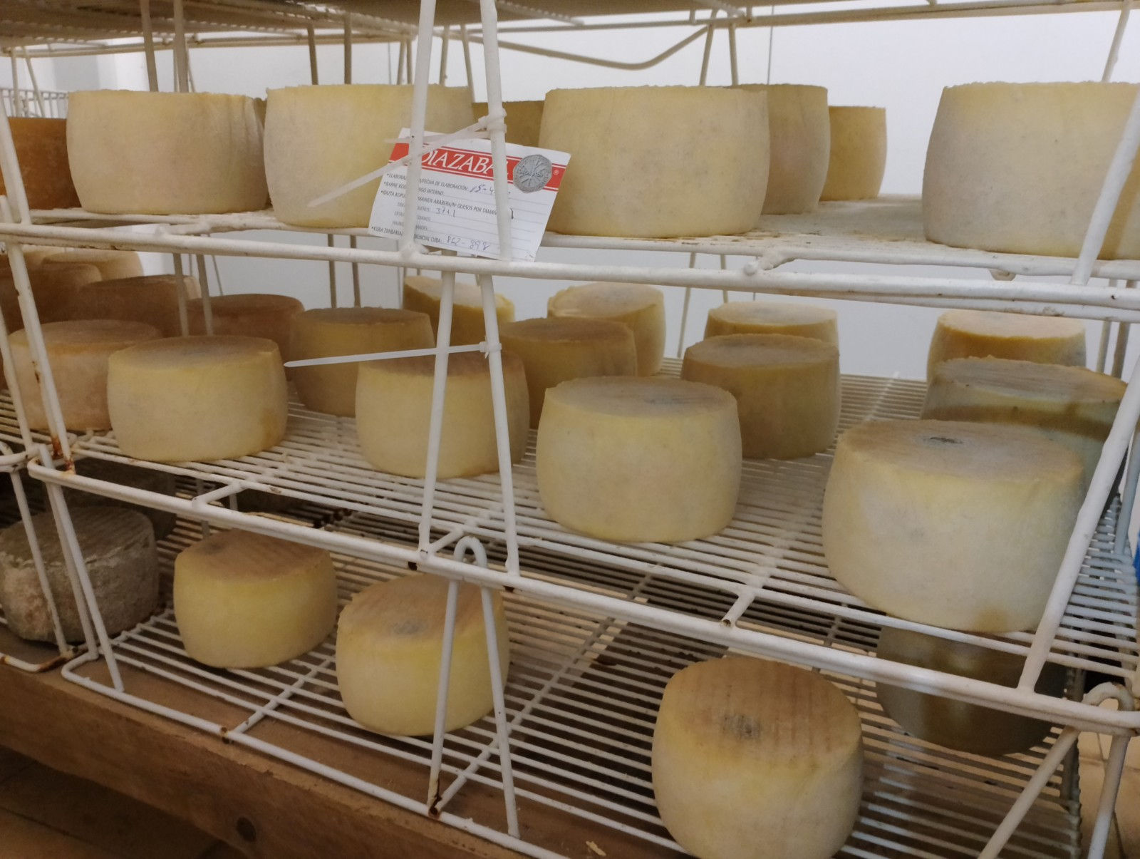 Artisanal cheeses made at the Adarrazpi dairy